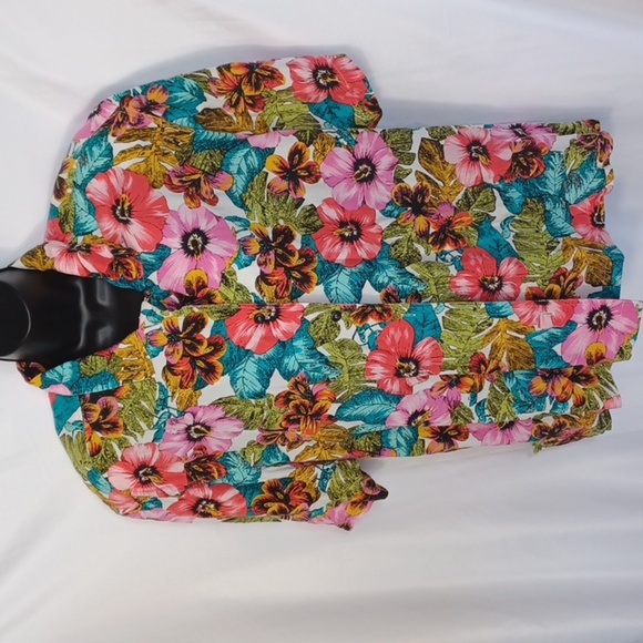 Elizabeth Liz Claiborne Vintage Hawaiian Shirt Womens Size 14, 25" pit to pit - Picture 1 of 8